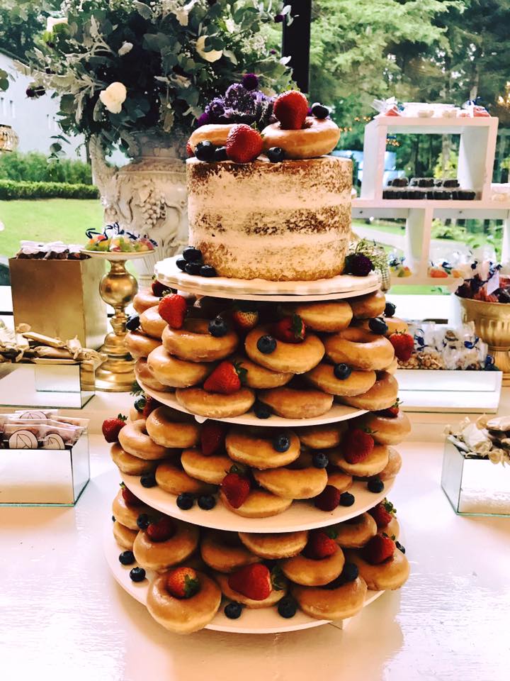 Pastel para Boda en cuernavaca morelos de donas 