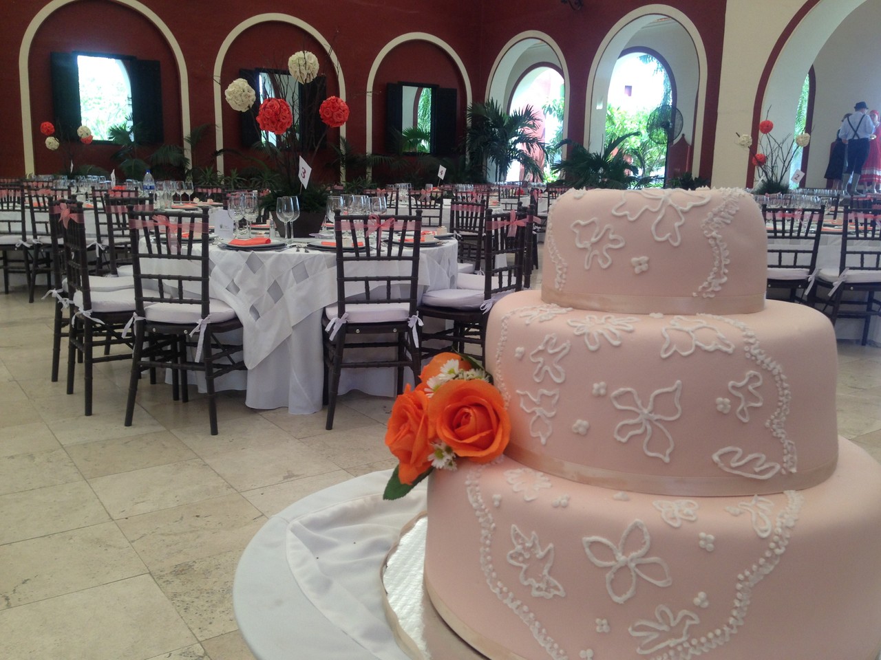 Rosa Pastel de fontant para boda en cuernavaca morelos