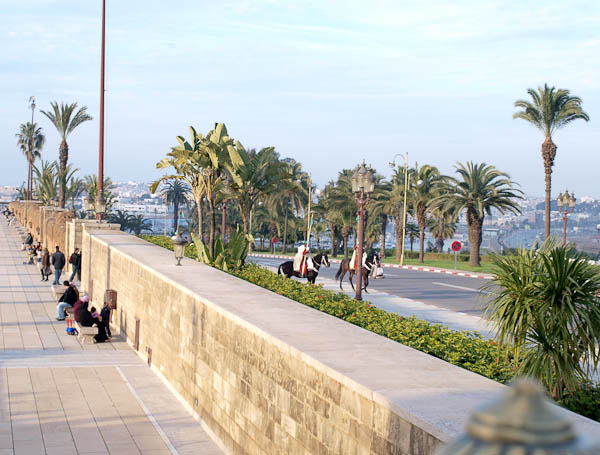 Rabat - Blick vom Gelände auf Rabat