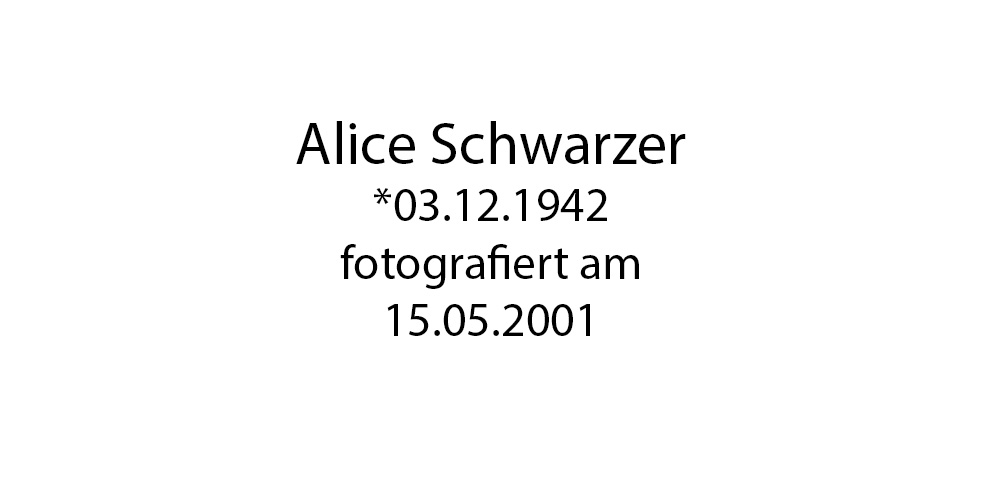 Alice Schwarzer Portrait foto organico Picture Bild Krackhardt Christof Menschen des veröffentlichten Lebens Geburt Birth Datum