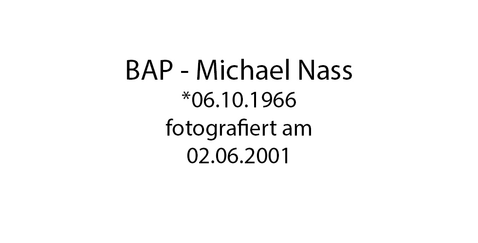 BAP Michael Nass foto organico Picture Bild Krackhardt Christof Menschen des veröffentlichten Lebens Geburt Birth Datum