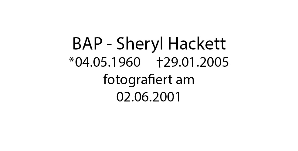 BAP Sheryl Hackett foto organico Picture Bild Krackhardt Christof Menschen des veröffentlichten Lebens Geburt Birth Datum