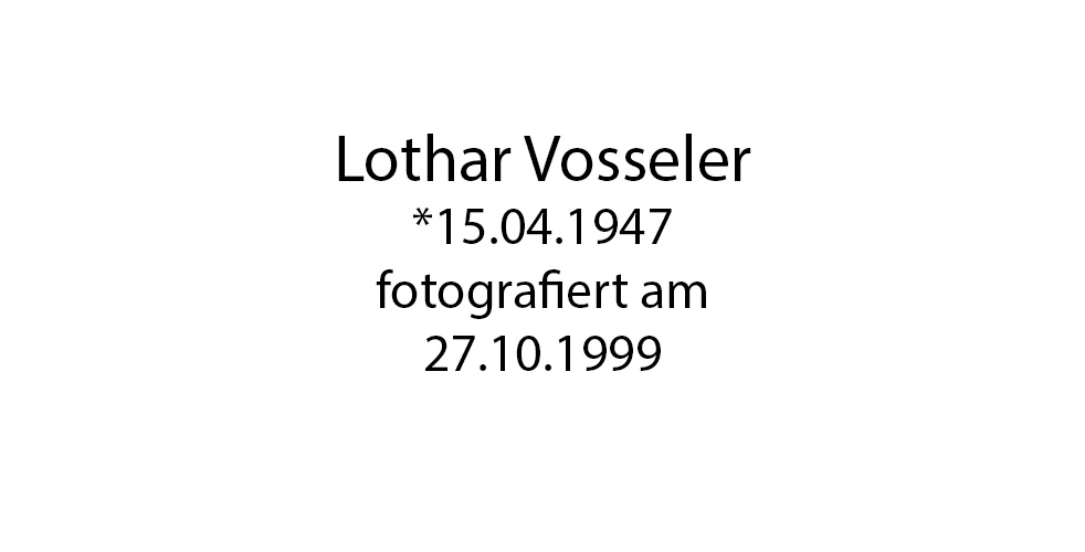 Lothar Vosseler foto organico Picture Bild Krackhardt Christof Menschen des veröffentlichten Lebens Geburt Birth Datum