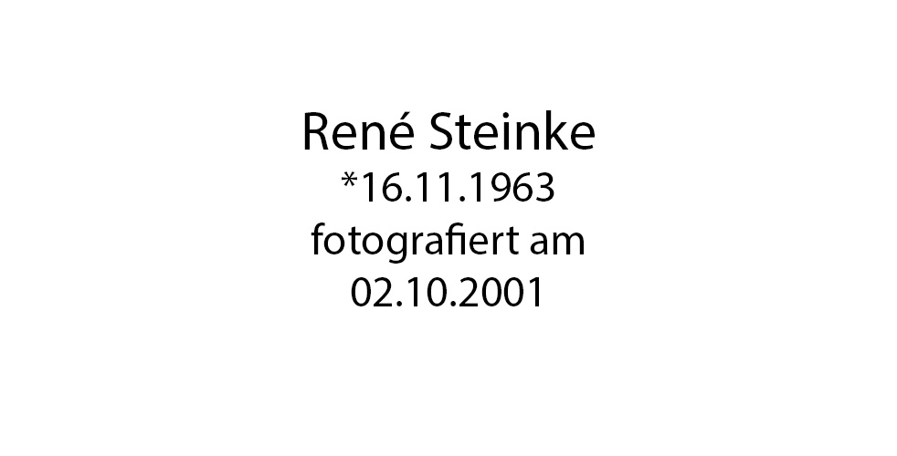 Rene Steinke foto organico Picture Bild Krackhardt Christof Menschen des veröffentlichten Lebens Geburt Birth Datum