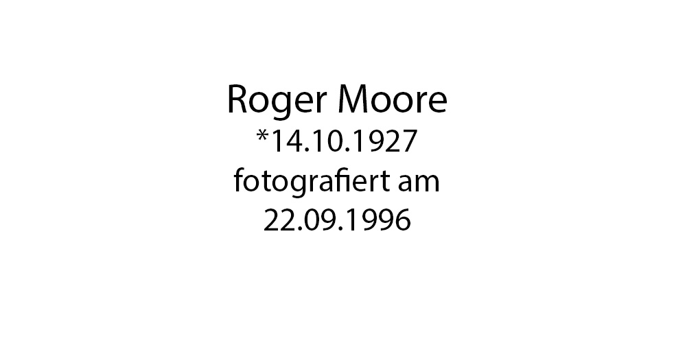 Roger Moore foto organico Picture Bild Krackhardt Christof Menschen des veröffentlichten Lebens Geburt Birth Datum