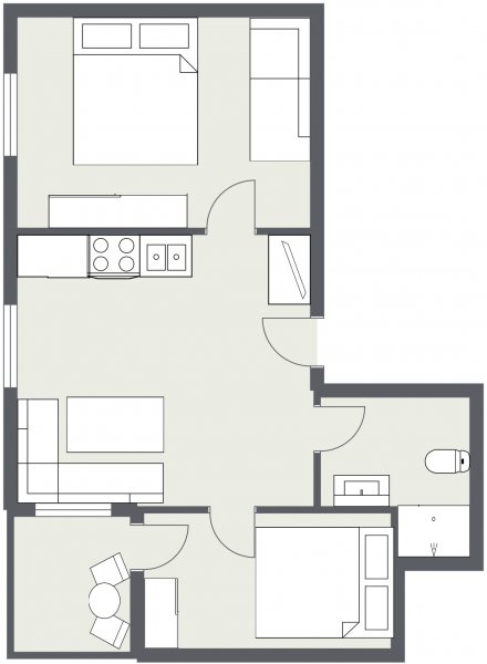 Grundriss Wohnung 2