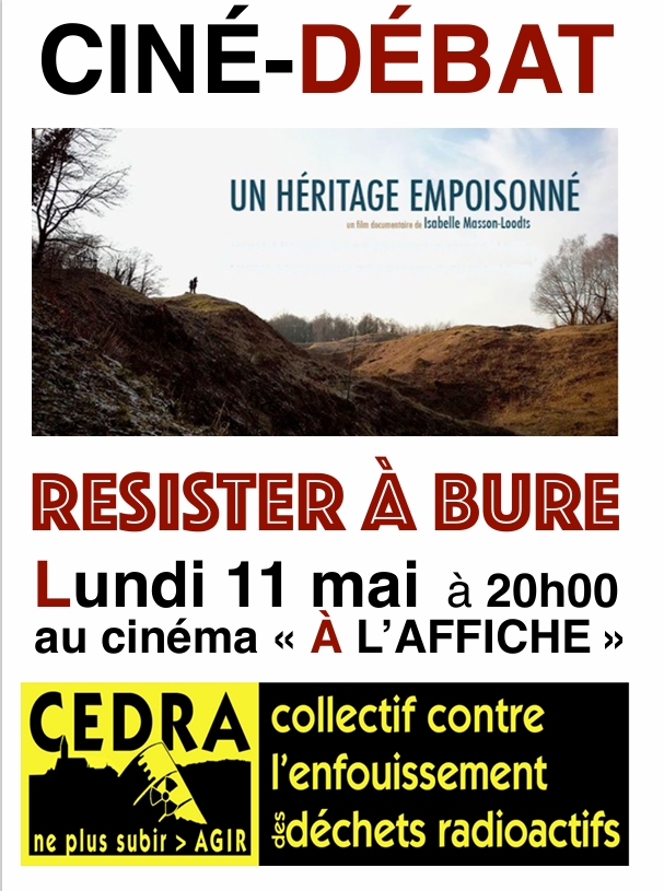 Ciné-débat organisé par le Cedra à Chaumont lundi 11/05 autour du film "Un héritage empoisonné"