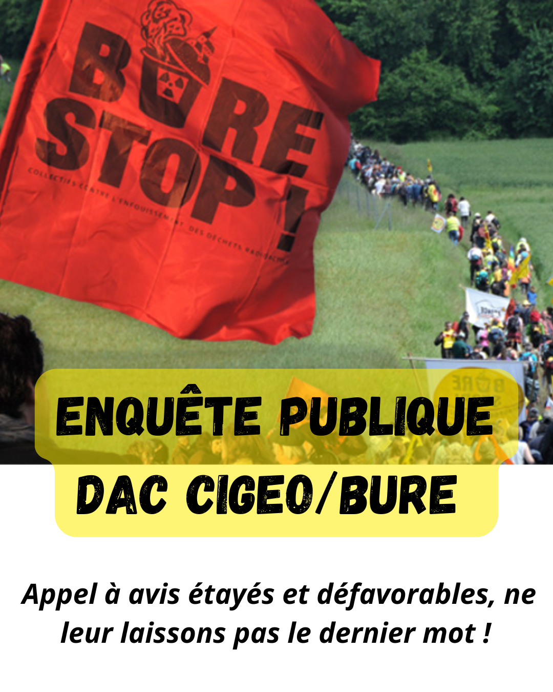 Enquête publique CIGEO/BURE : appel à avis défavorables et étayés jusqu'au 16 juillet (!)