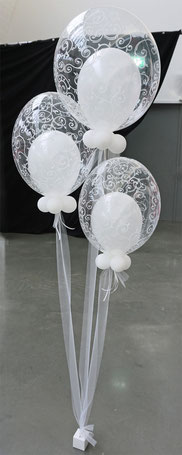 Ballon Dekoration Luftballon Bubble Hochzeit edel Location Tüll