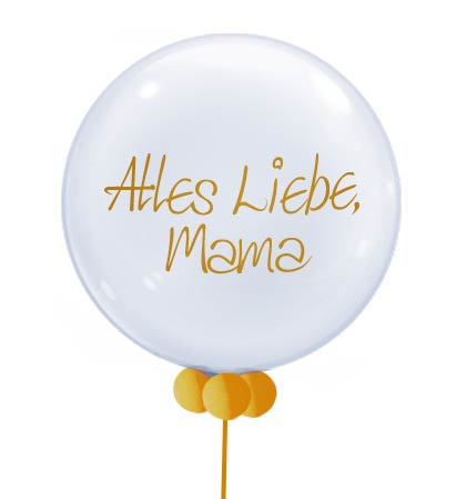 Ballon Luftballon Folienballon Bubble Mama du bist die Beste Muttertag Valentinstag Geburtstag Mutter beschriftet Beschriftung personalisiert Personalisierung mit Name Alles Liebe Ich hab dich lieb Versand