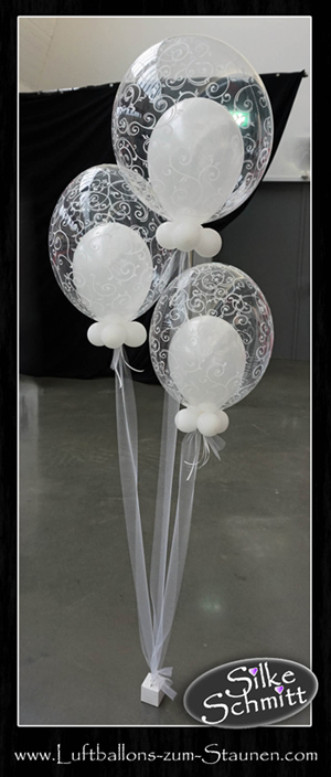Doppel Ballon Bouquet Hochzeit Luftballons Zum Staunen Silke