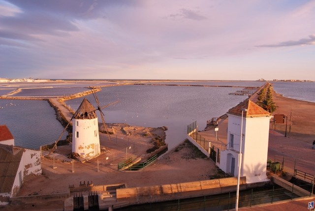 Vista de las Salinas de San Pedro del Pinatar y los Lodos del Mar Menor