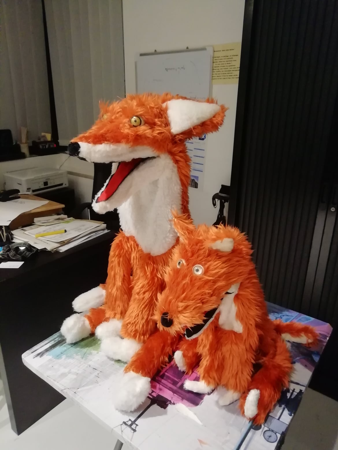 les 2 renards en recyclé