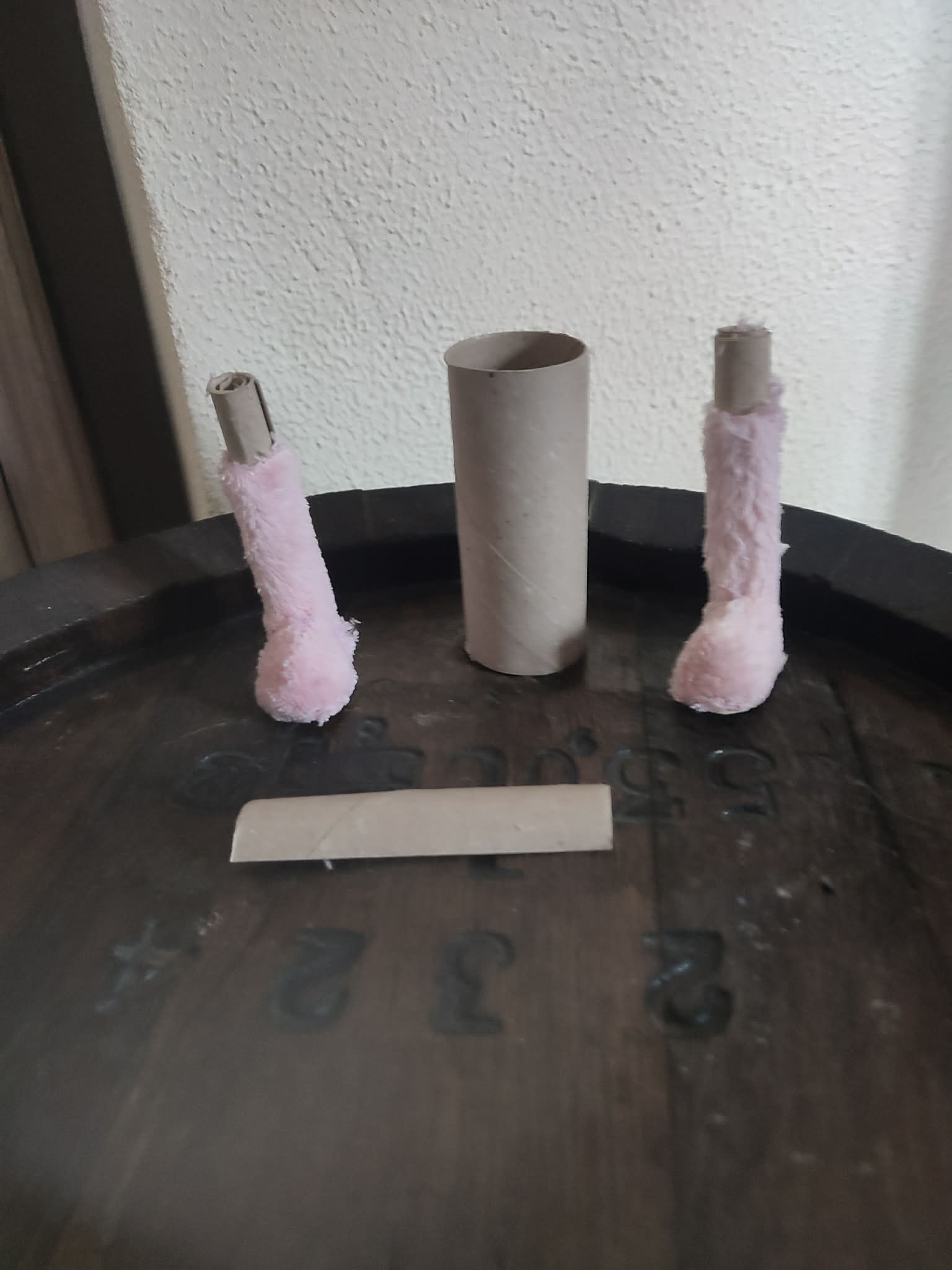 avec du  rouleau de papier wc