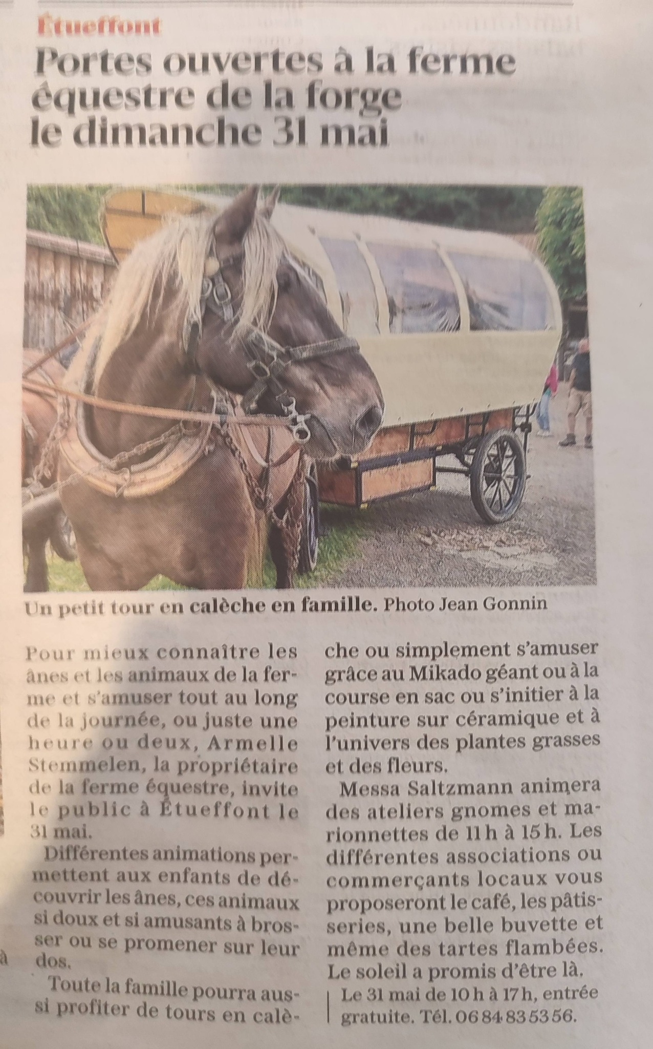 démonstrations ferme equestre 31 mai