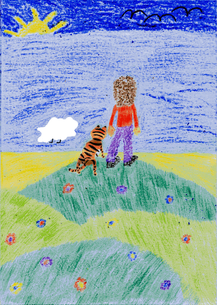 Dorothea und der Tiger sehen das Meer