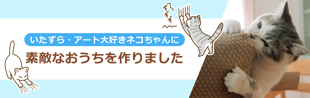 いたずら・アート大好きネコちゃんに素敵なおうちを作りました