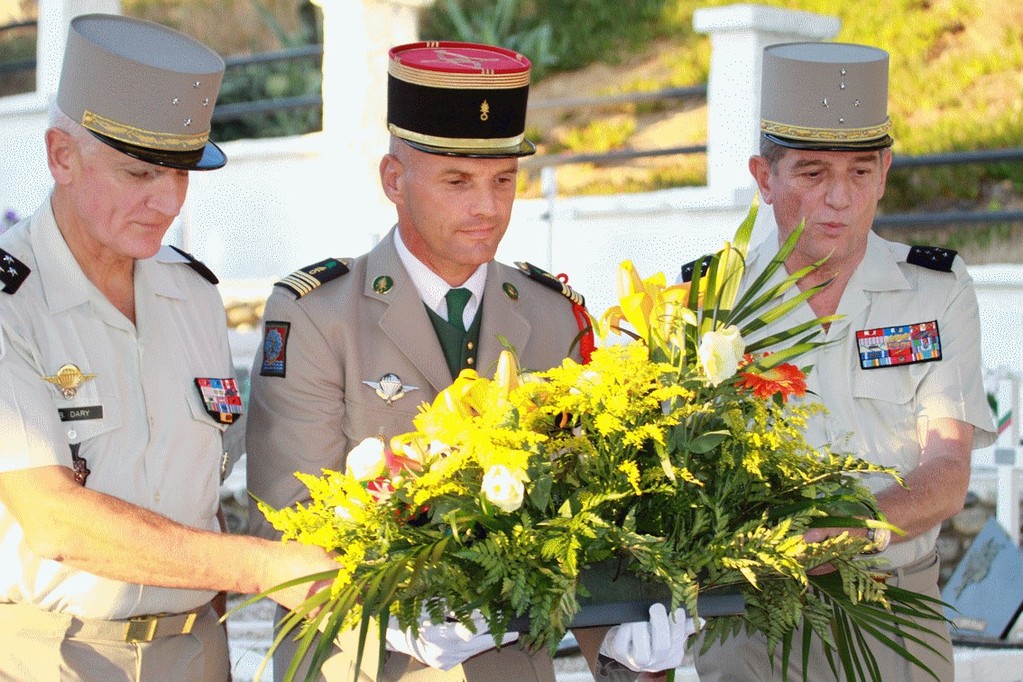 Le général Dary, le colonel Plessy et le général Puga.