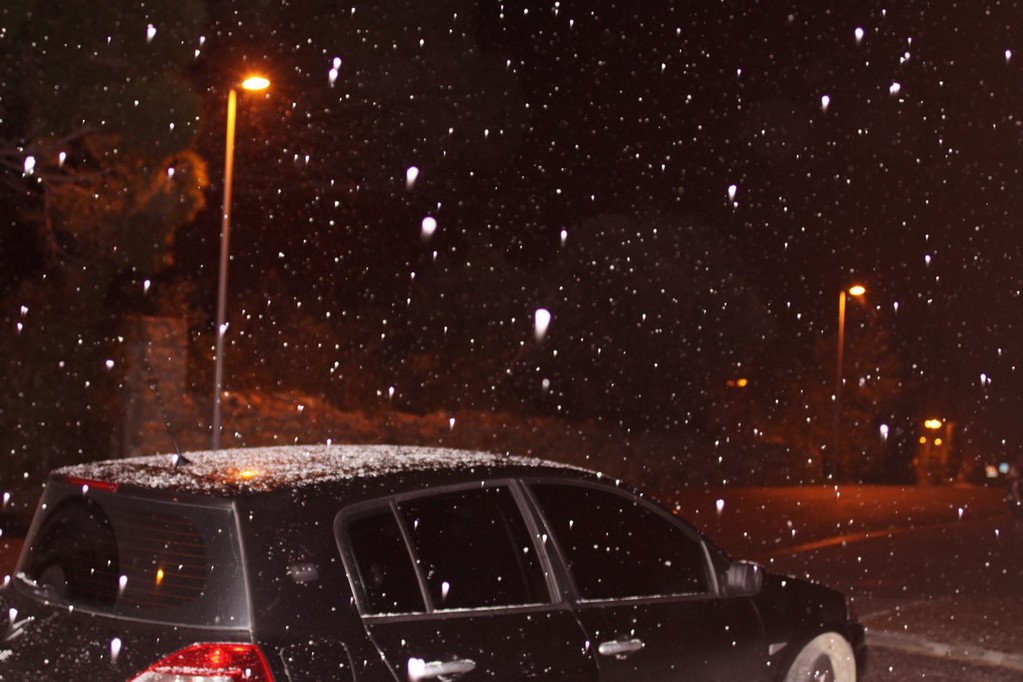 Giboulées de neige à 20 heures à Calvi
