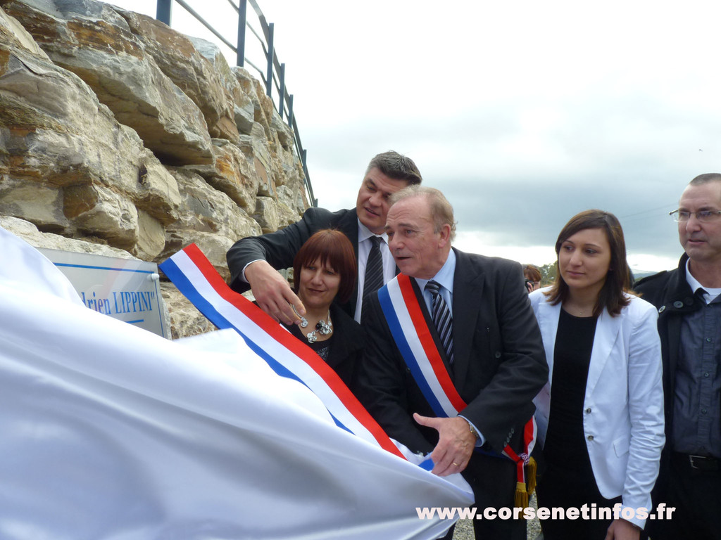 Moment d'émotion : l'inauguration de la piste qui porte le nom de Adrien Lippini…