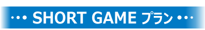 SHORT GAME プラン　（ショートゲーム プラン）