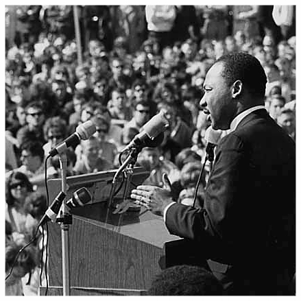 Dr. Martin Luther King Jr. speaking against the Vietnam War (photo Minnesota Historical Society under Creative Commons license).