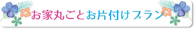 お家丸ごとお片付けプラン