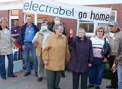 Protest gegen Electrabel