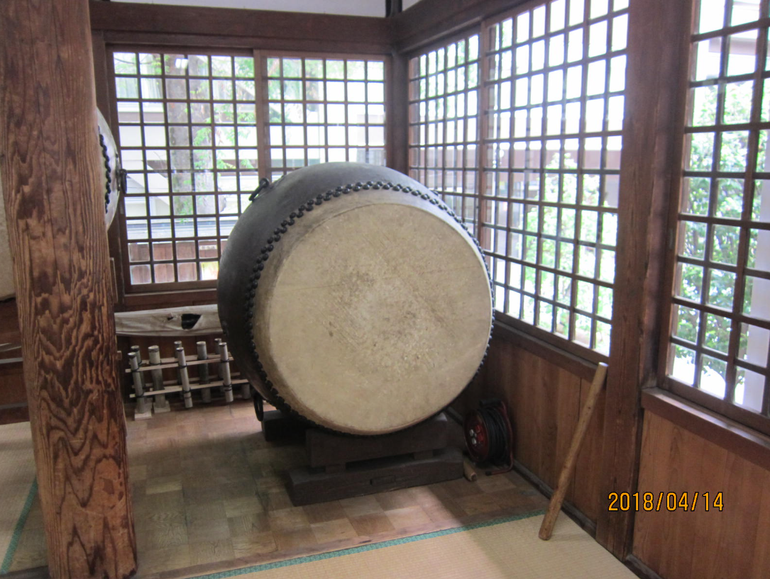 部歌に歌われる大太鼓