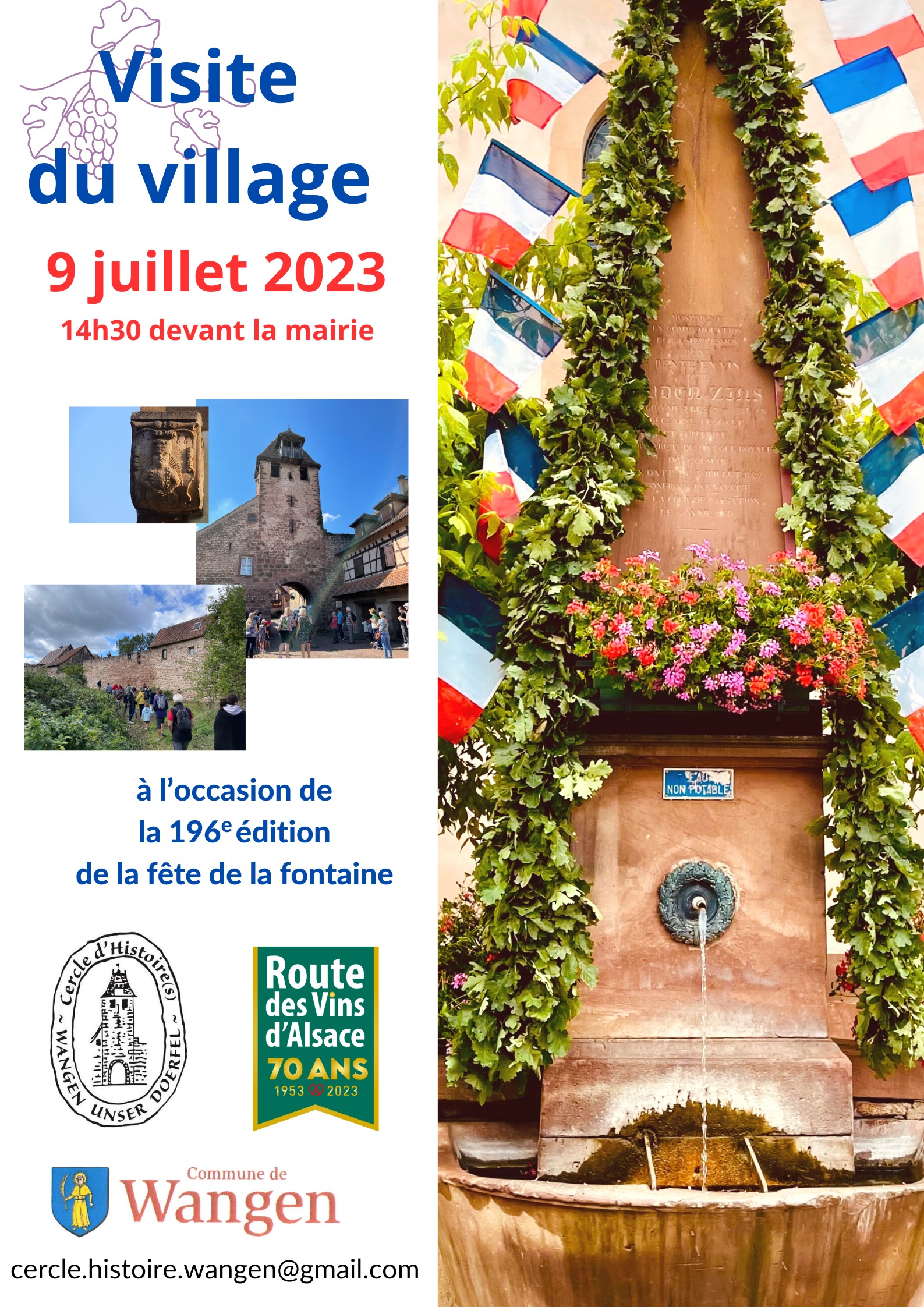 La visite de la fête de la fontaine Cercle d'histoire(s) Wangen