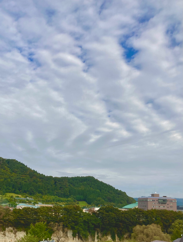 二戸市内ホテルからの景色