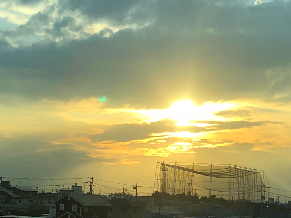 岐阜羽島駅辺りの夕景