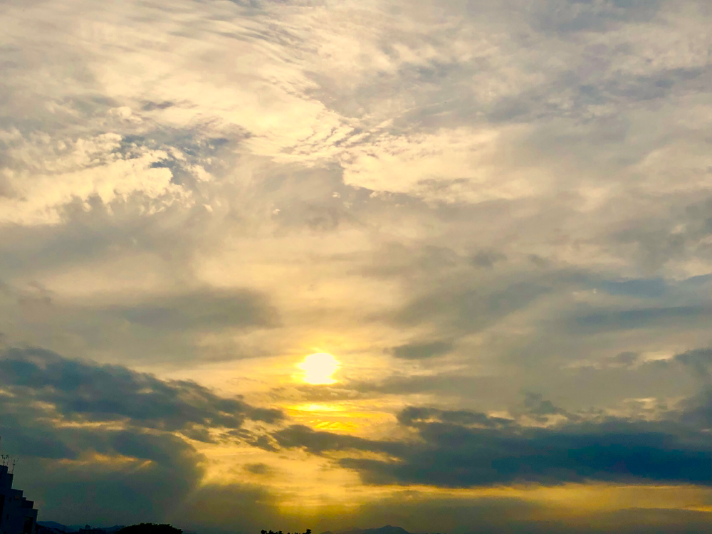 帰り道の夕景