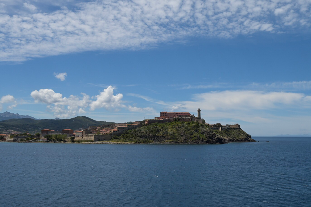 Portoferraio von der Fähre aus