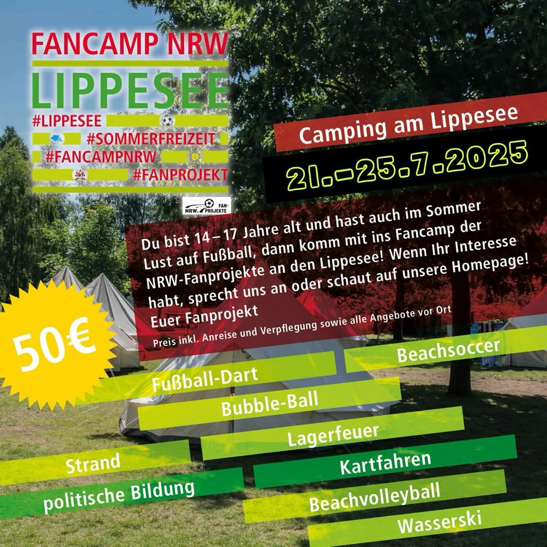 Anmeldeinformationen für das Fancamp 2025