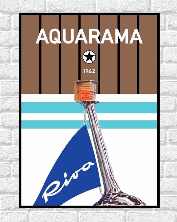 Riva Aquarama Yachting Monaco poster vintage