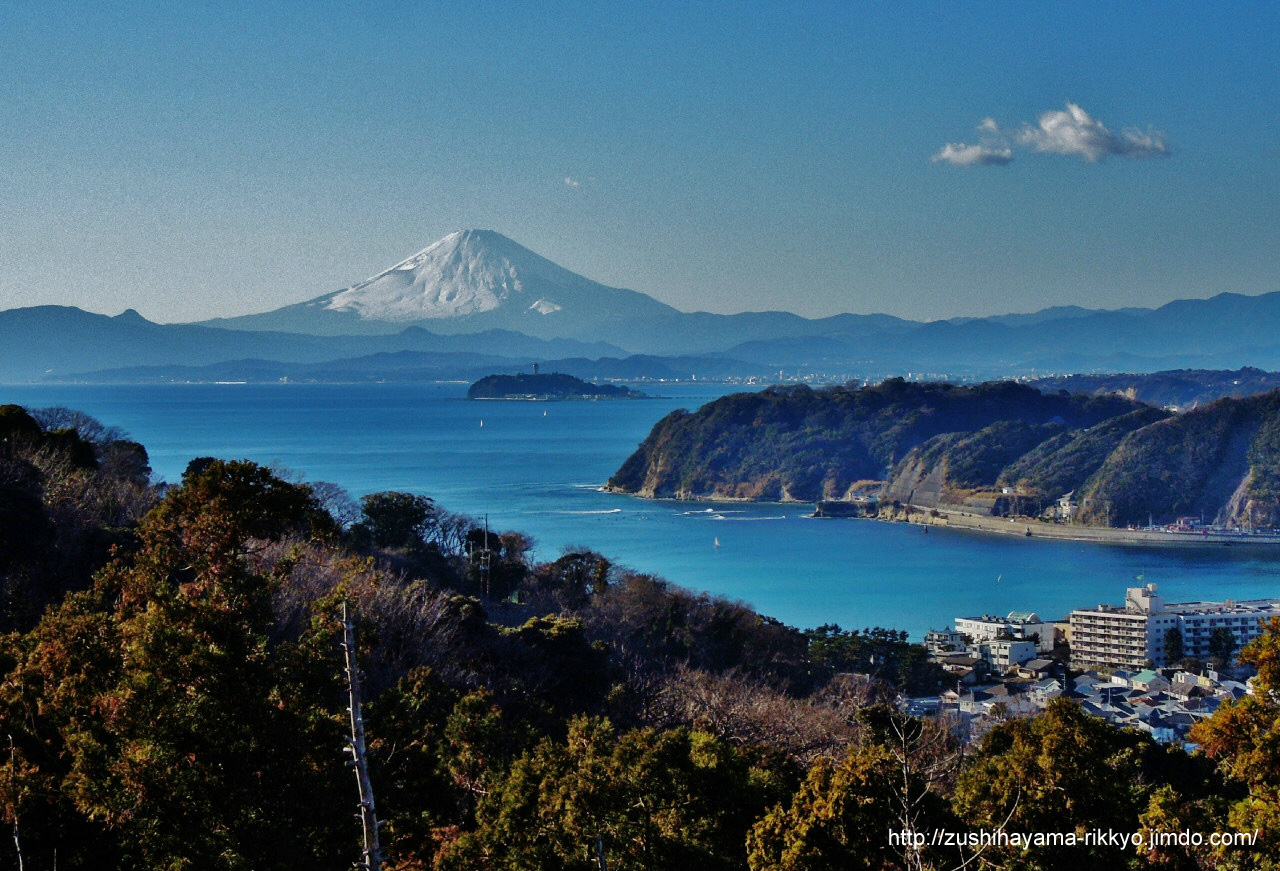 逗子葉桜から正月の富士山（撮影者：岸野浩平）
