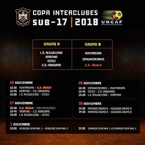 👏 Nuestra #Sub17 participará en el Torneo Interclubes de la UNCAF a disputarse en Costa Rica del 26 de noviembre al 1 de diciembre.  #VamosÁguila