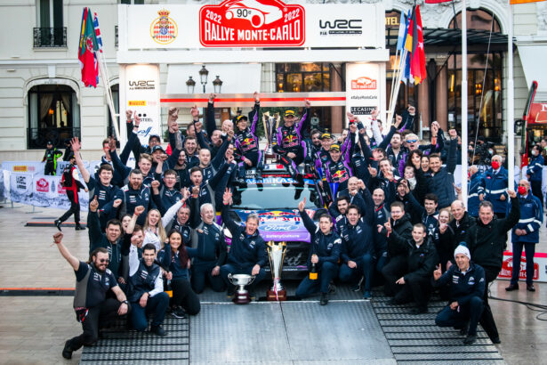 Team M-Sport 2022 Podium Loeb Monté Carlo