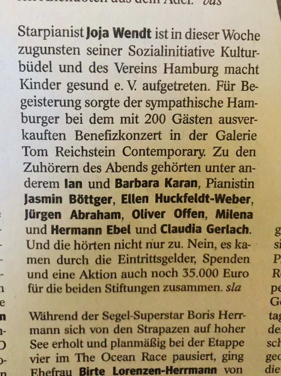 DIE WELT, April 23, Benefiz_kulturbuedel