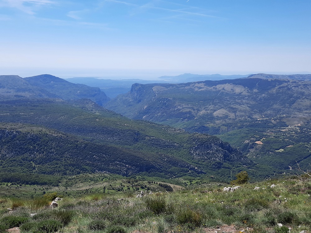 Vue sur les Gorges du Loup depuis le chemin de crête