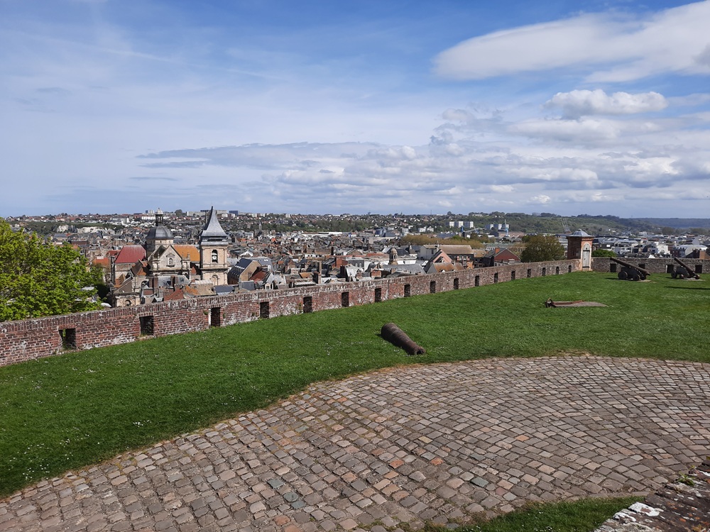 Vue sur Dieppe depuis la terrasse du château