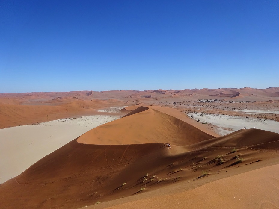 Vue quand on est pratiquement à Big Daddy avec Deadvlei à gauche