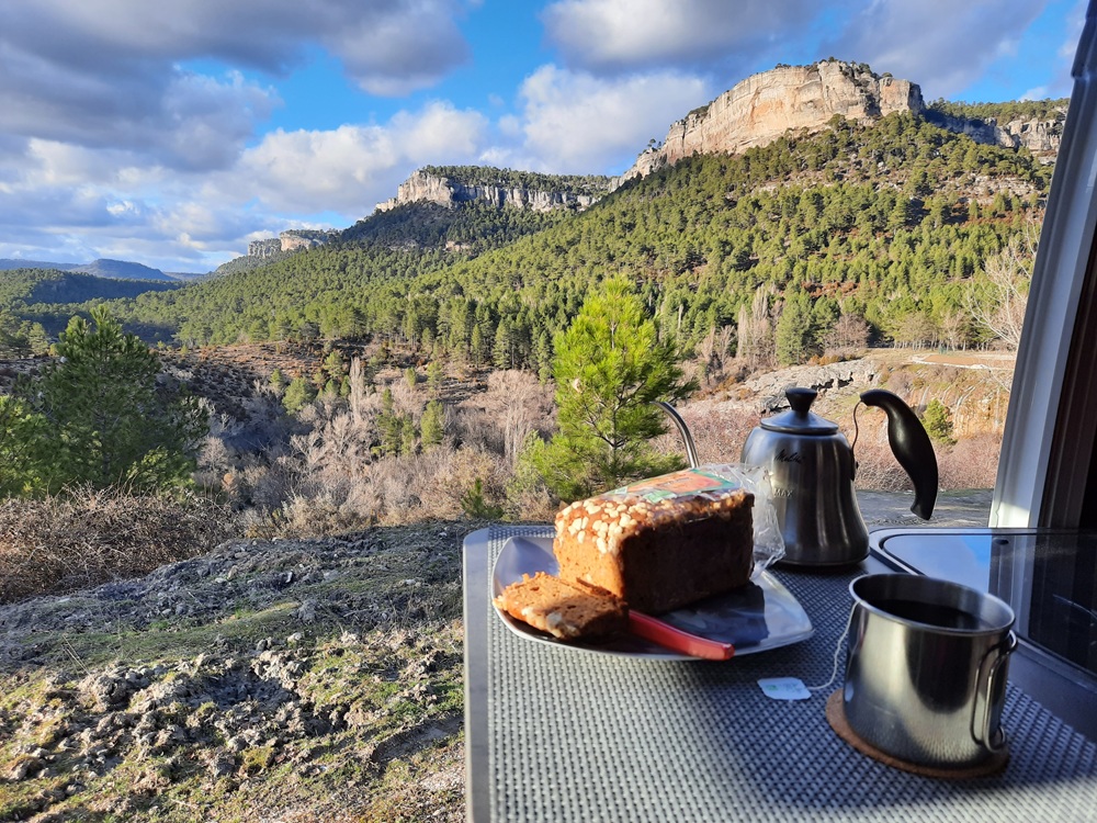 Petite collation panoramique en arrivant 😊