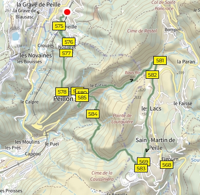 Carte tirée du site RandOxygène cité dans le titre