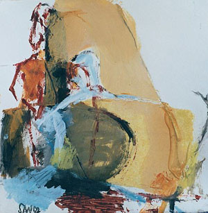 ohne Titel, Mischtechnik, 2002, 30 x 30 cm