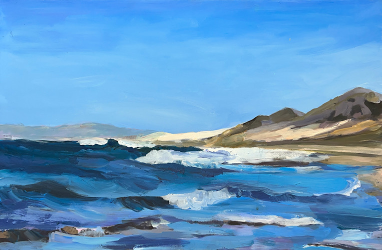 Atlantik Playa Cofete, 2024,Mischtechnik LW, 50x75cm