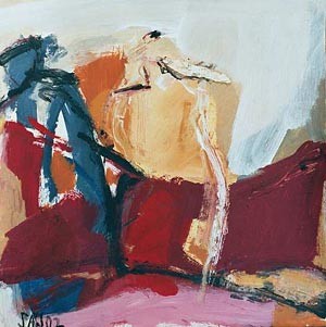 ohne Titel, Mischtechnik, 2002, 30 x 30 cm