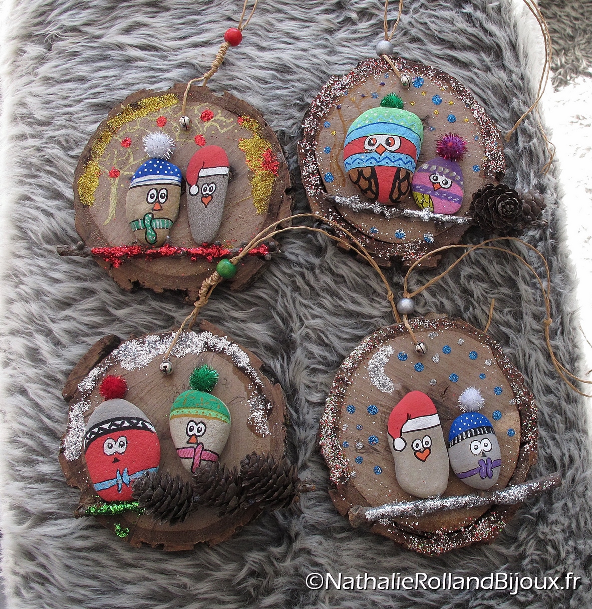 Decoration Noel Rondin De Bois Déco noël - Nathalie Rolland Bijoux