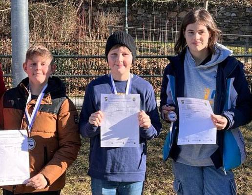 Schüler bis U14: 2. Florian Dorn, 1. Daniel Meidl, 3. Lisa Krecek